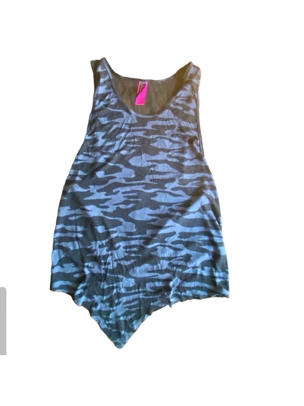 La Senza Black Gray Leopard Print Tank Top XS